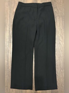 Kasper Petite Black Dress Pants 10P Straight Leg Work Career